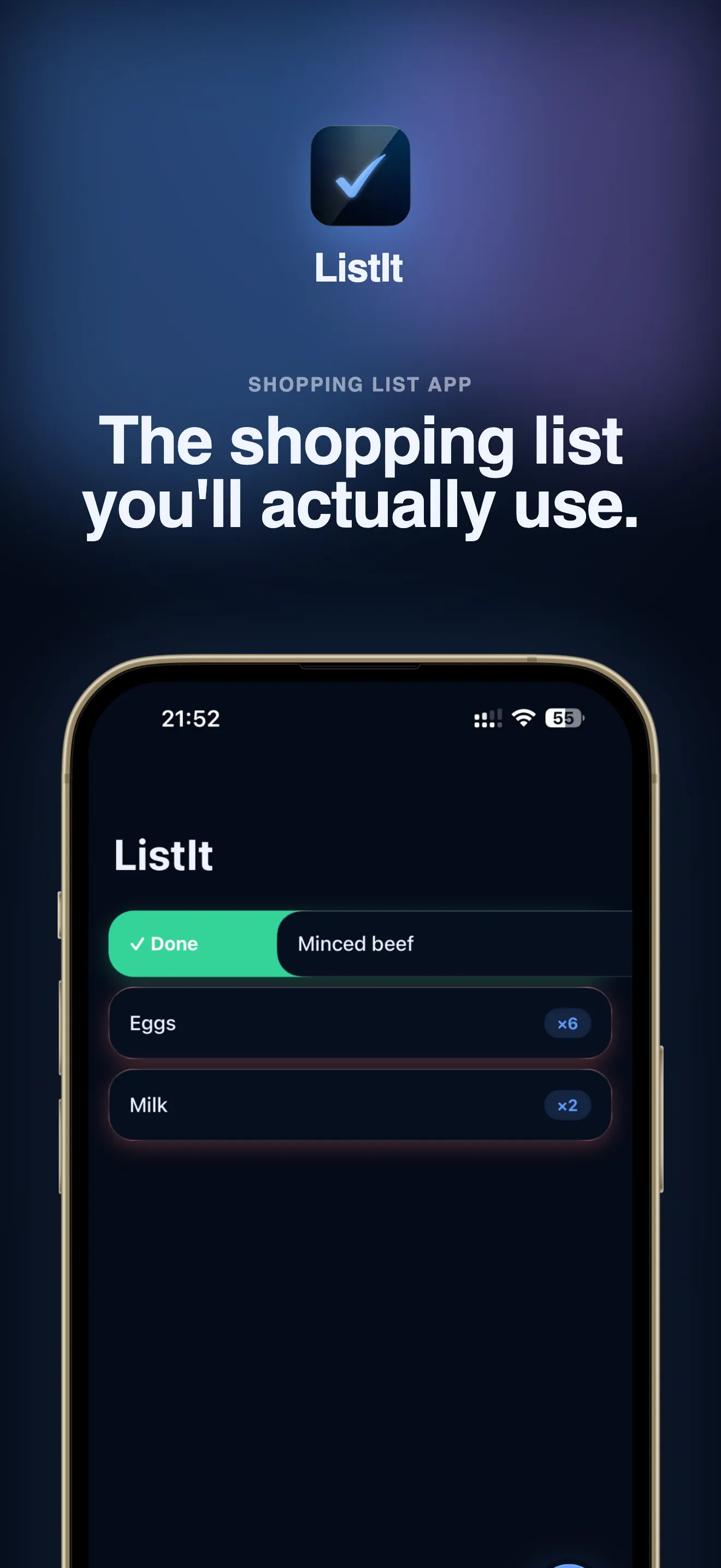 The shopping list you'll actually use.